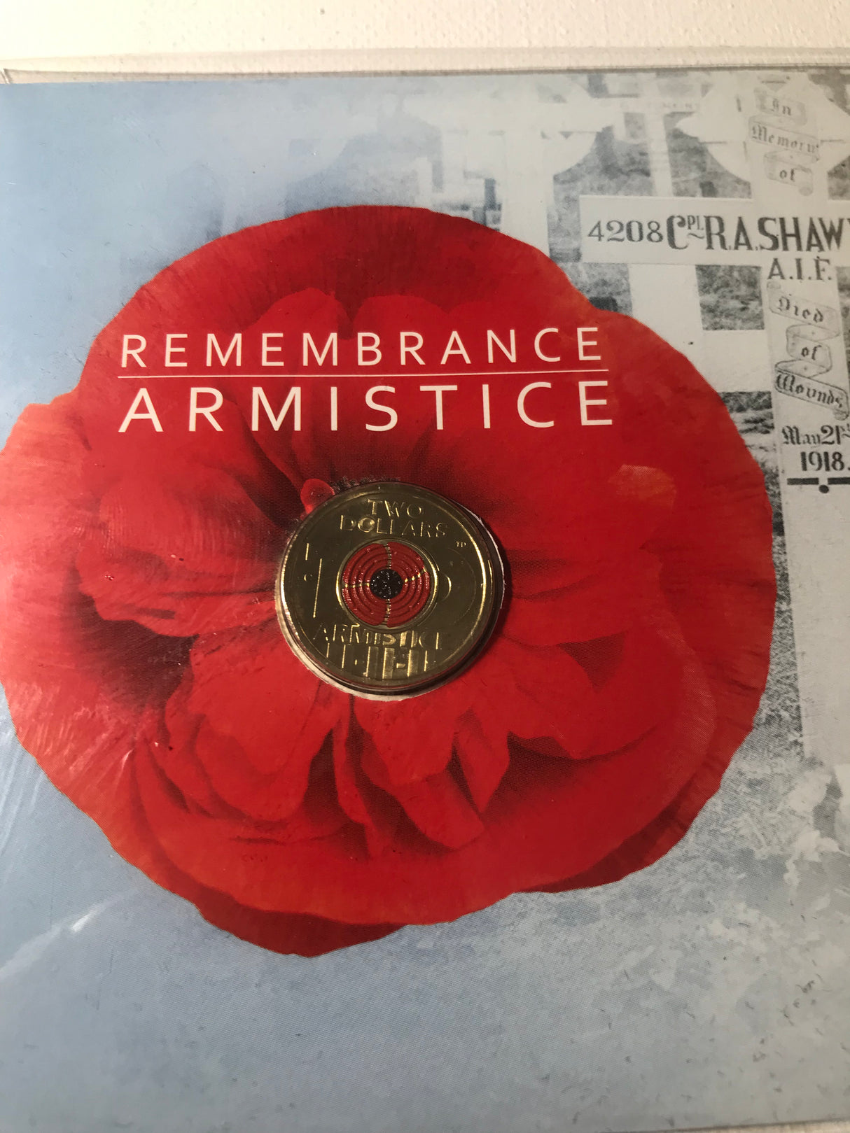 2018 PNC $2 C Mintmark. Remembrance Day Armistice.
