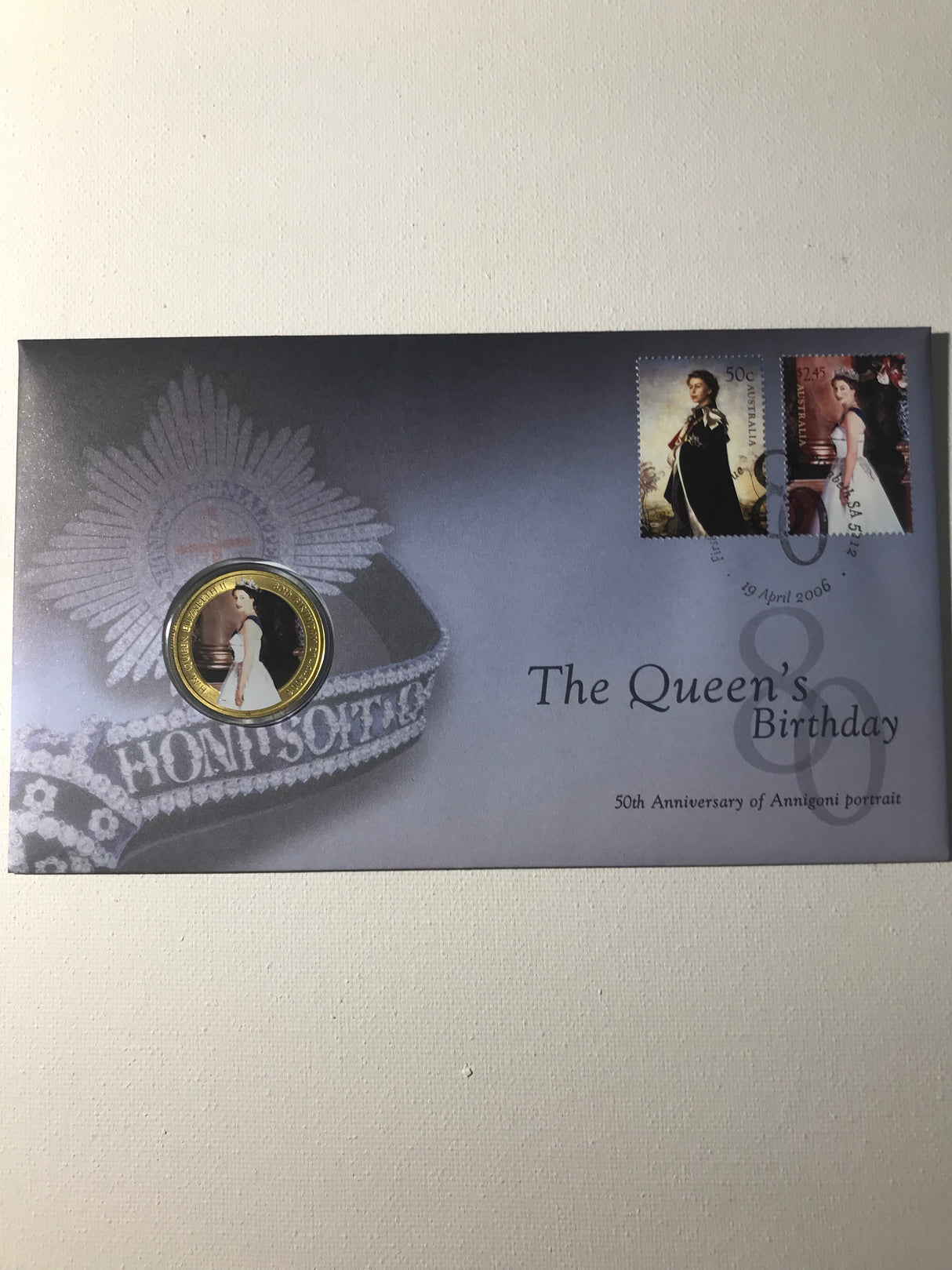 2006 PNC 50c 50th Anniversary of Annigoni Portrait. Queen's 80th Birthday