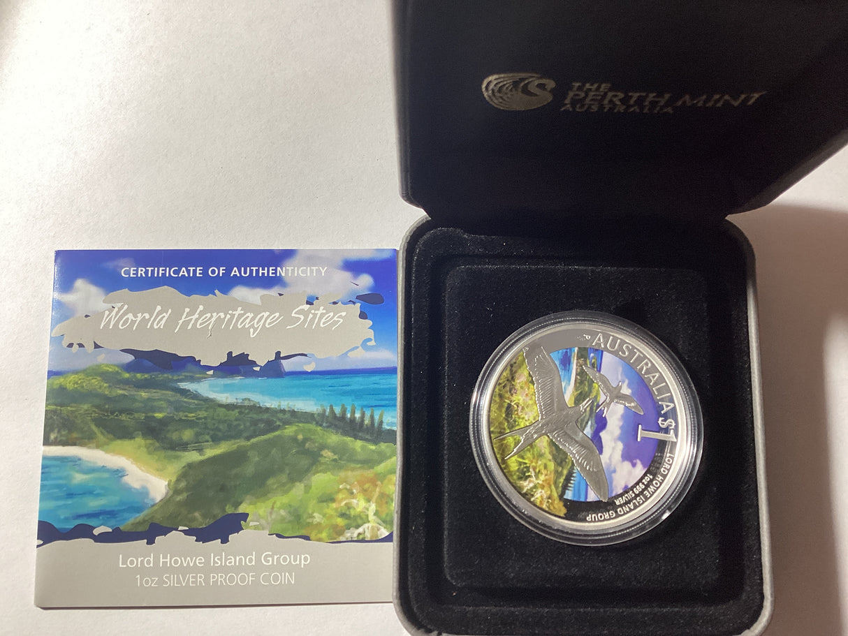 2013 $1 1oz Silver Proof Coin. World Heritage Sites. Lord Howe Island.