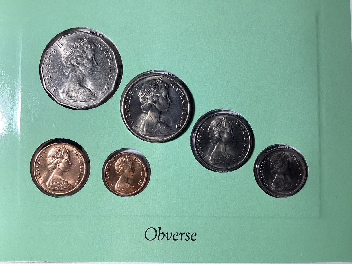 1969 Australian Uncirculated Coin Set. Sherwood.