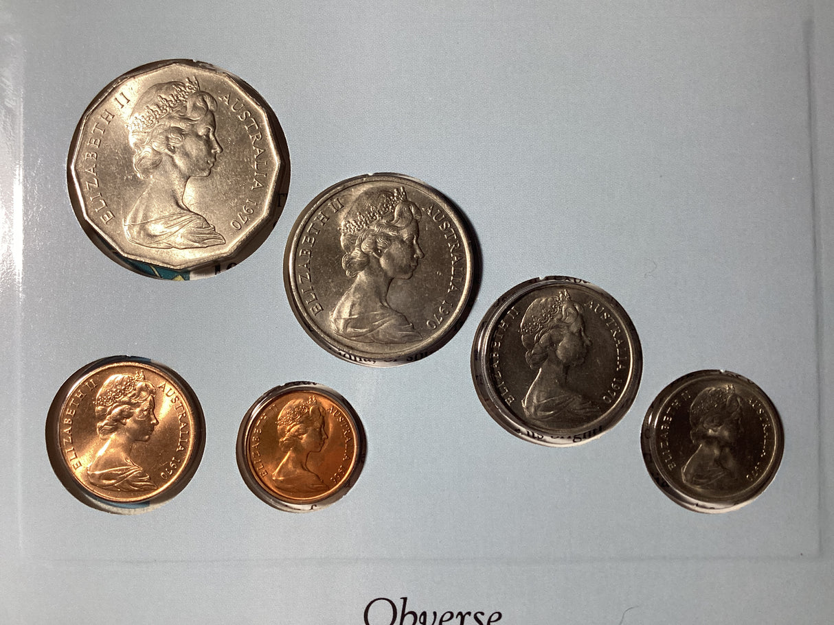1970 Australian Uncirculated Coin Set. Sherwood.
