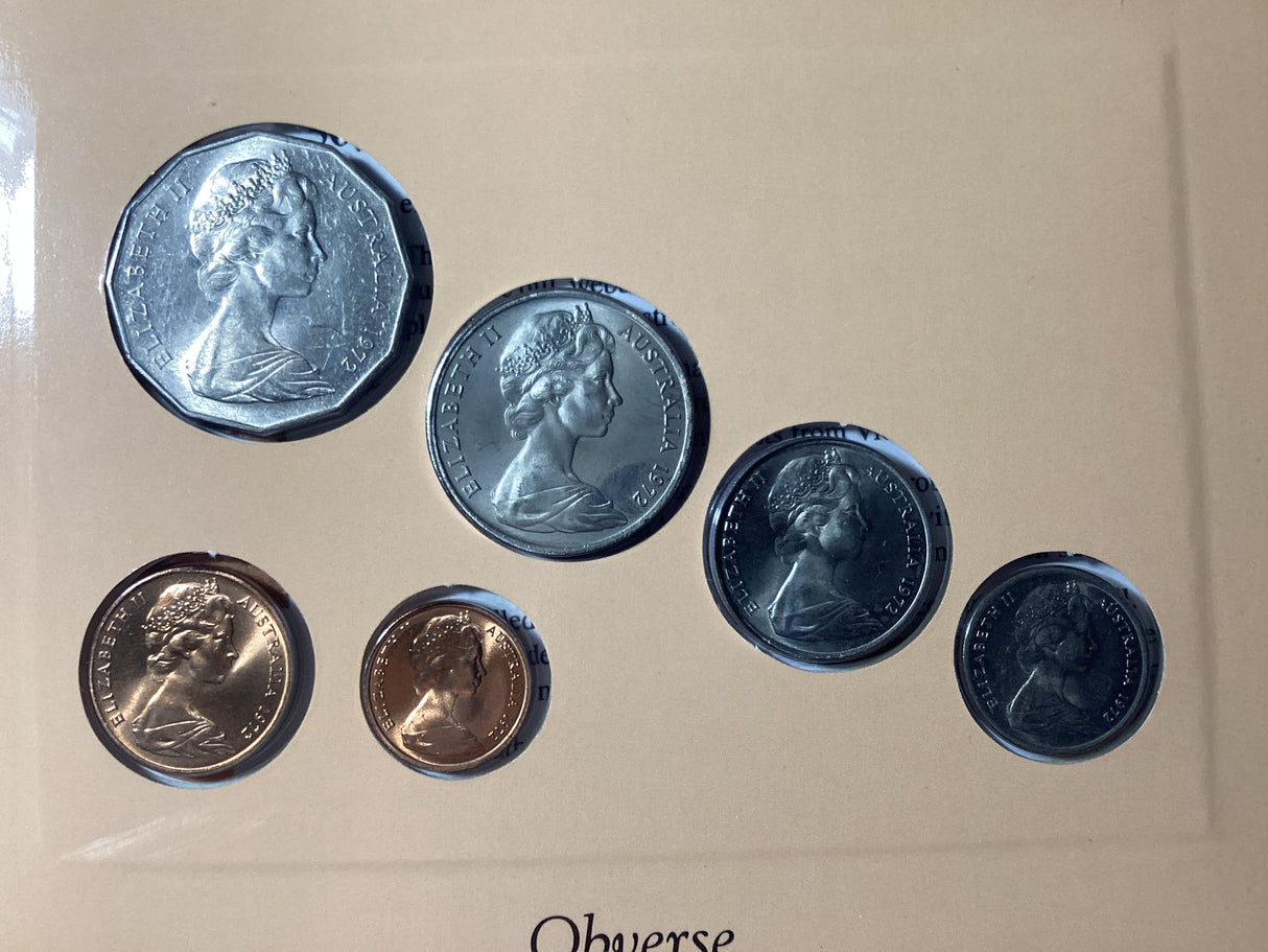 1972 Australian Uncirculated Coin Set. Sherwood.