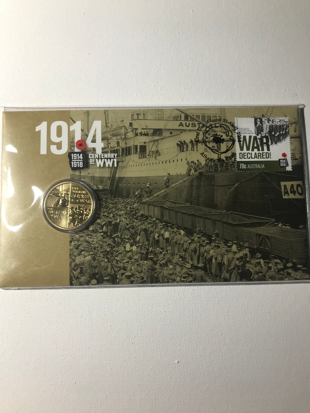 2014 PNC $1. Centenary of World War 1. War Declared.