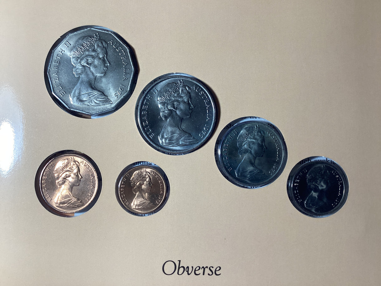 1975 Australian Uncirculated Coin Set. Sherwood.