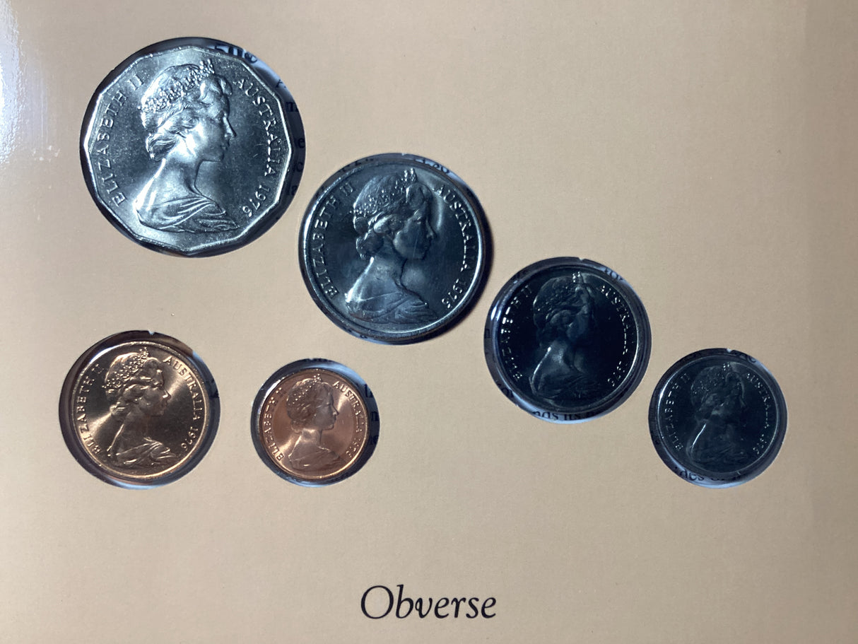 1976 Australian Uncirculated Coin Set. Sherwood.