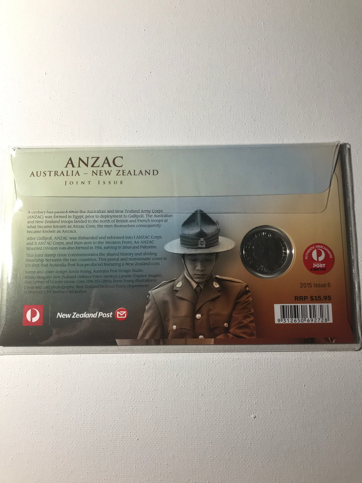 2015 PNC 50c. Australia New Zealand Joint Issue. Anzac