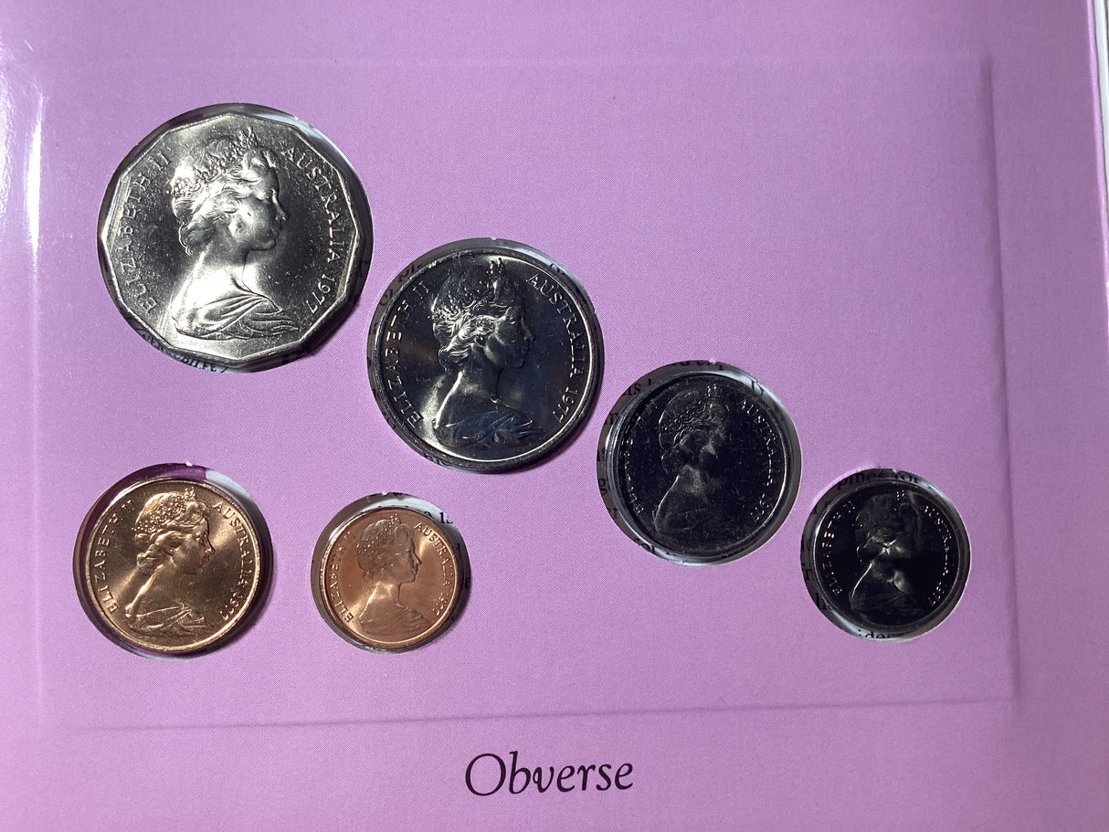 1977 Australian Uncirculated Coin Set. Sherwood.