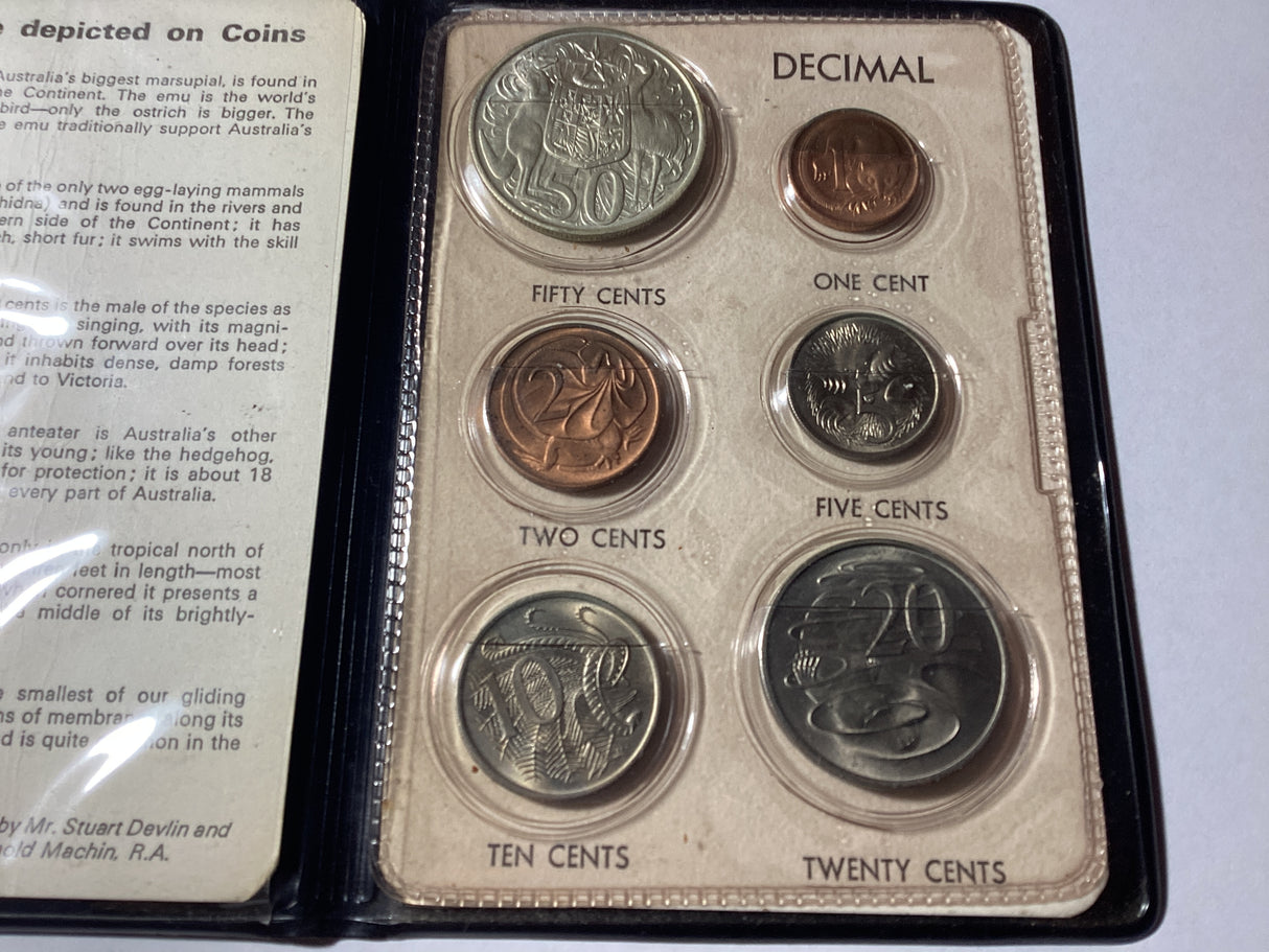 1966 Australian Uncirculated Coin Set. Decimal Currency. First Issue.
