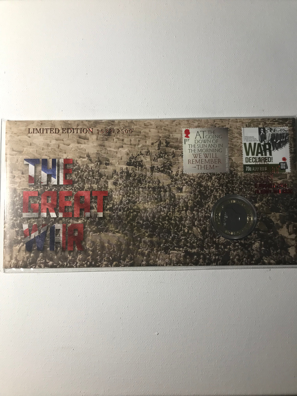 2014 The Great War 2 Pound PNC. Limited Edition 2,500 Made.