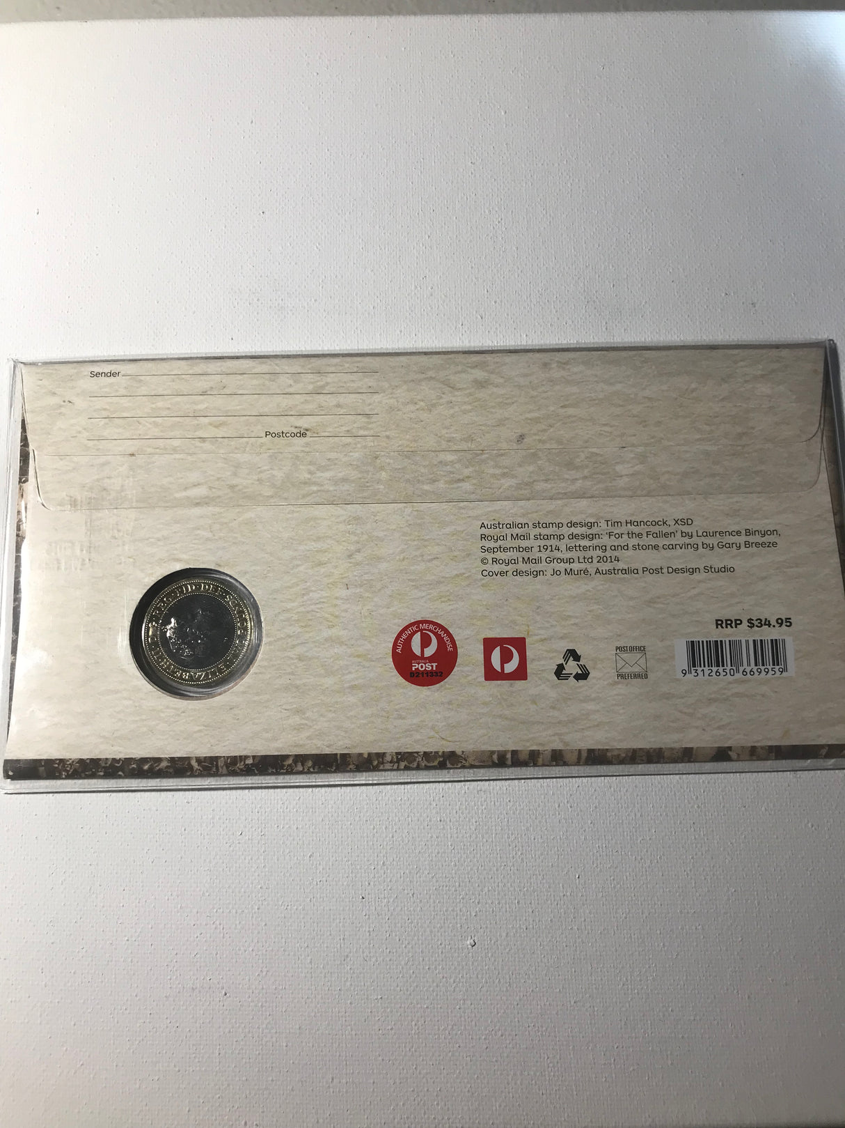 2014 The Great War 2 Pound PNC. Limited Edition 2,500 Made.