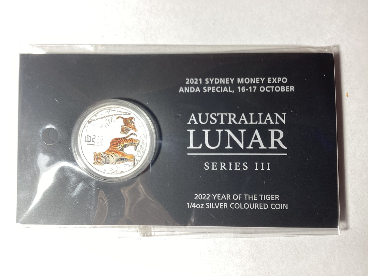 2021 25c Australian Lunar Series. Year of the Tiger. 1/4 Ounce Silver. ANDA Sydney.