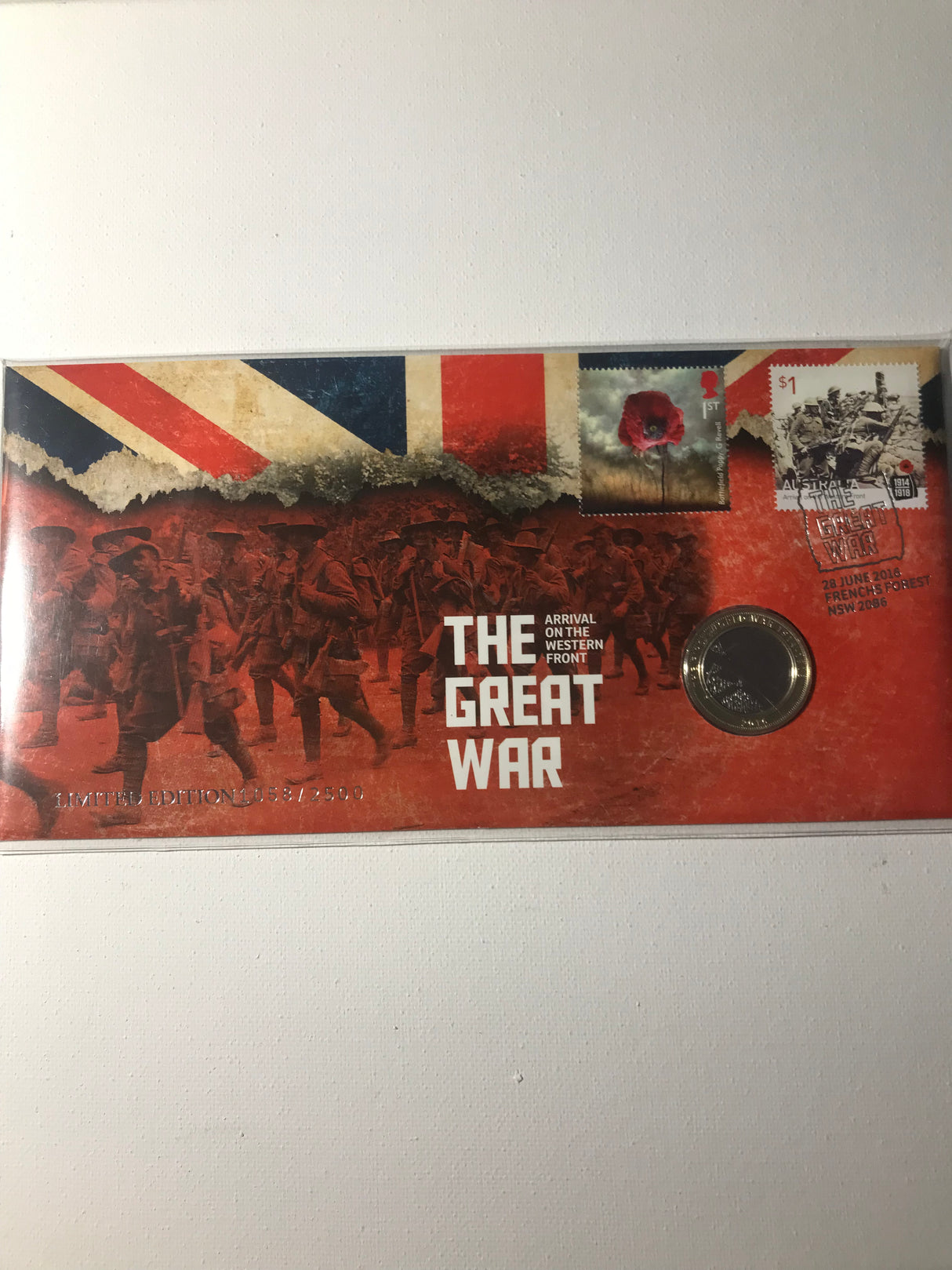 2016 The Great War 2 Pound PNC. Limited Edition 2,500 Made.
