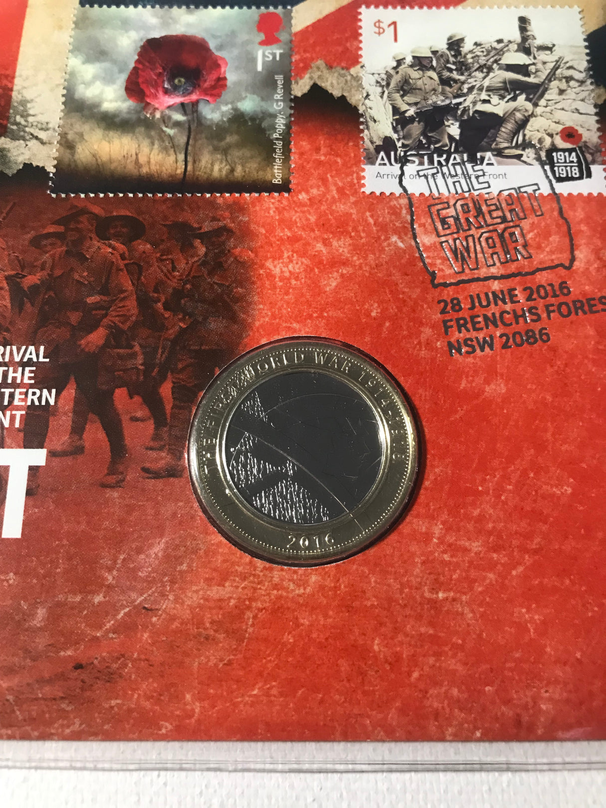 2016 The Great War 2 Pound PNC. Limited Edition 2,500 Made.