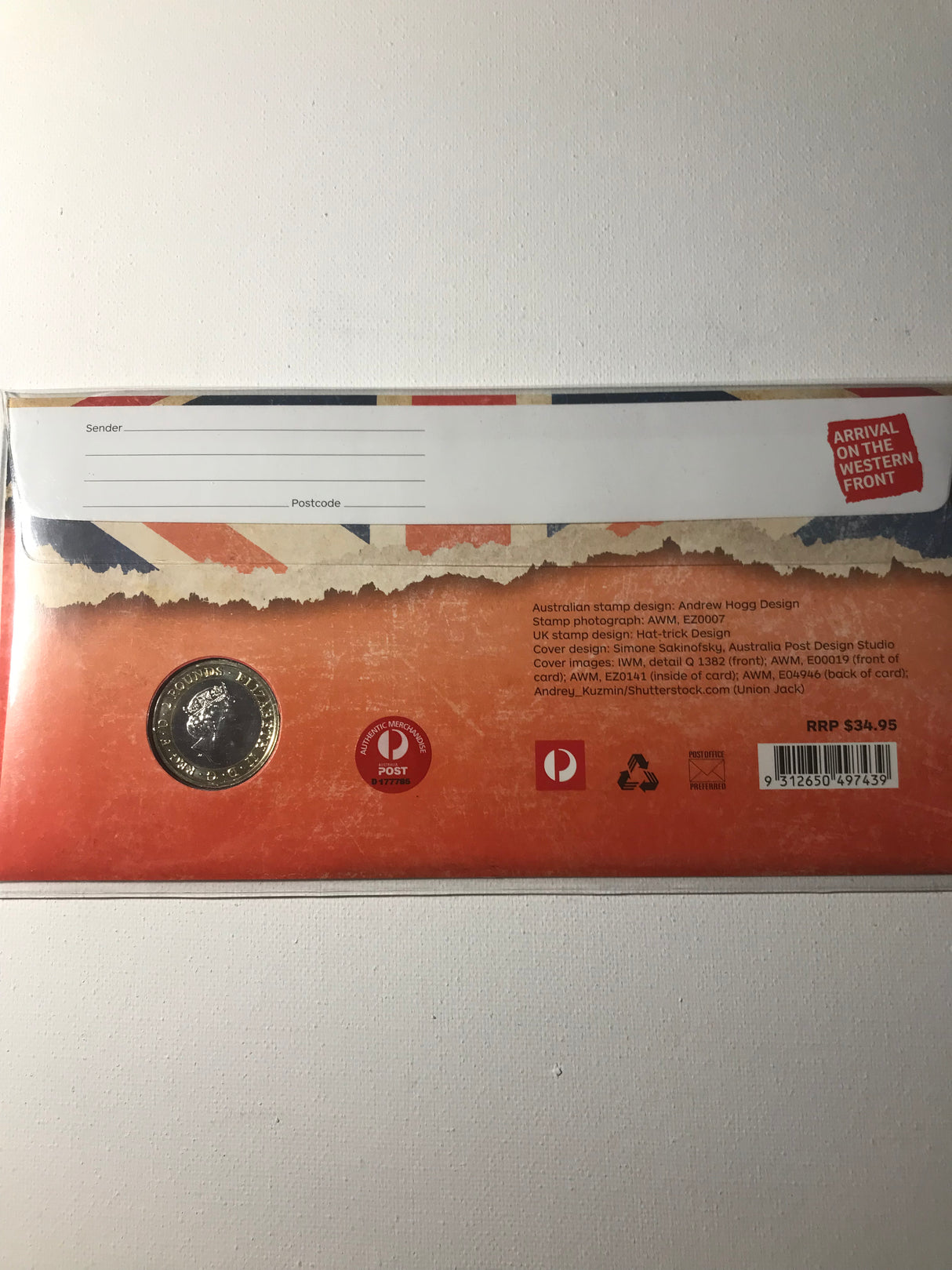 2016 The Great War 2 Pound PNC. Limited Edition 2,500 Made.