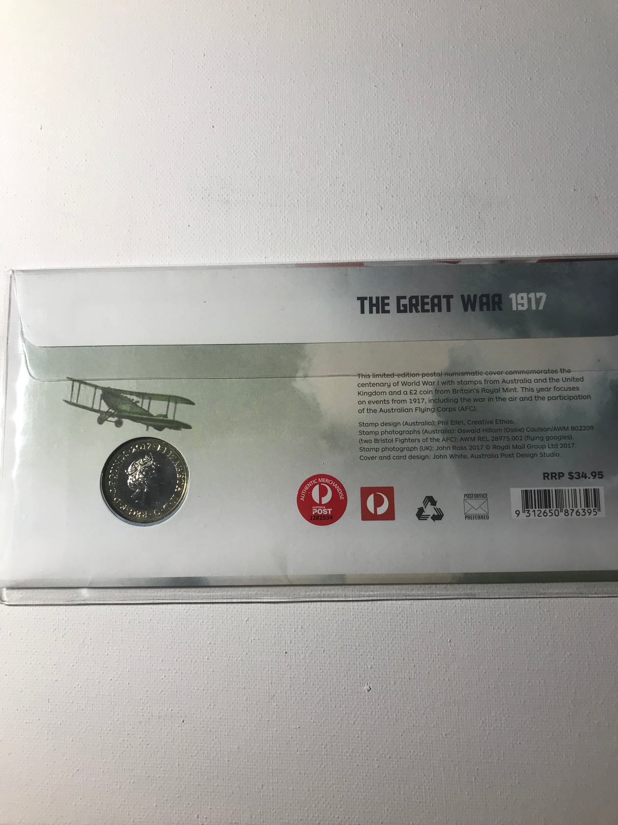 2017 The Great War 2 Pound PNC. Limited Edition 2,500 Made.