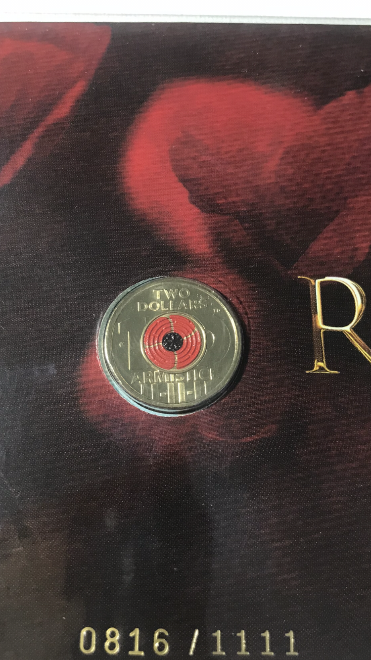 2018 PNC $2 Armistice Remember impressions 1111 made
