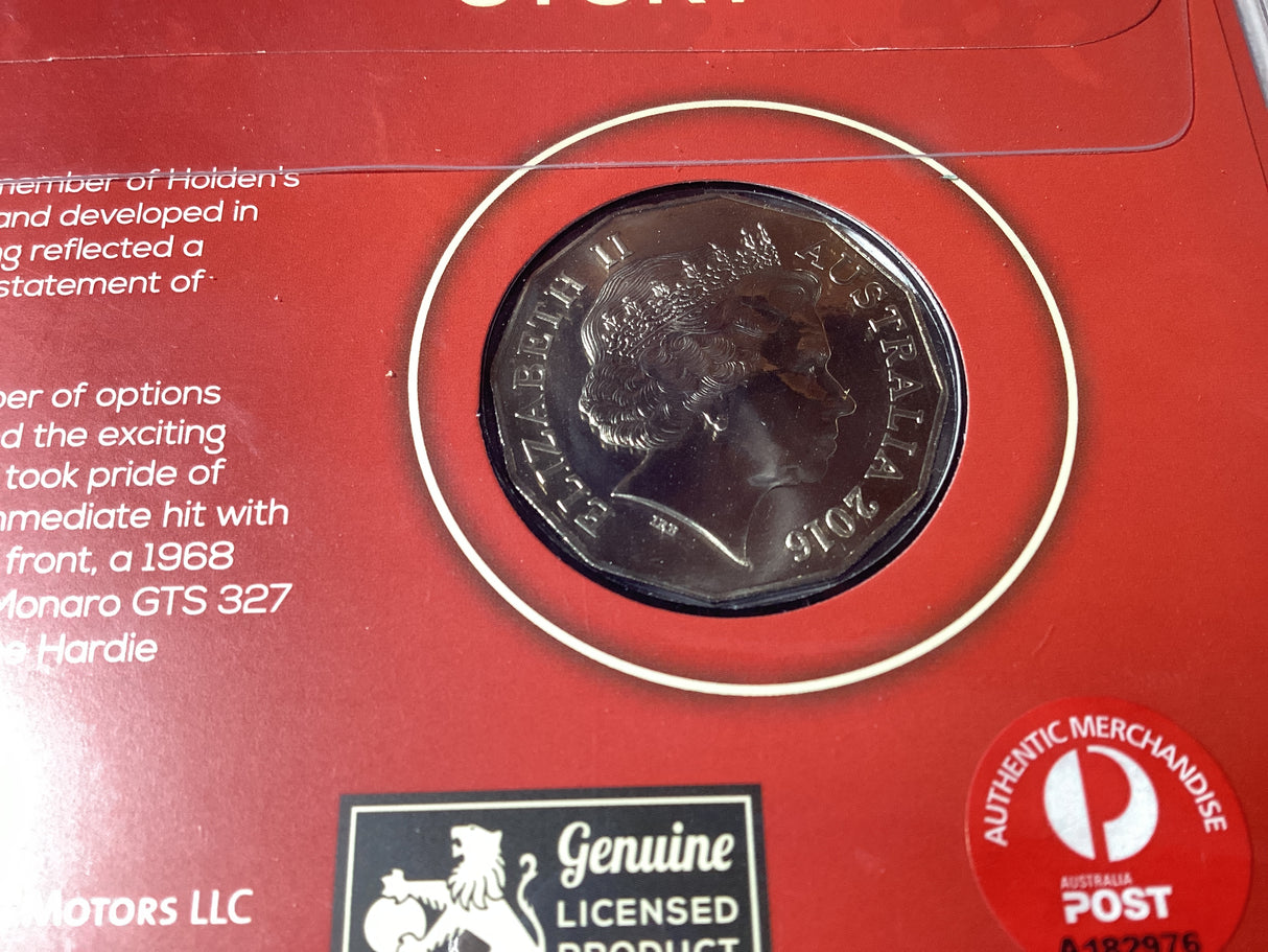 2016 50c PNC. 160 Years of Holden. 1968 HK Holden Monaro GTS. ANDA Melbourne.