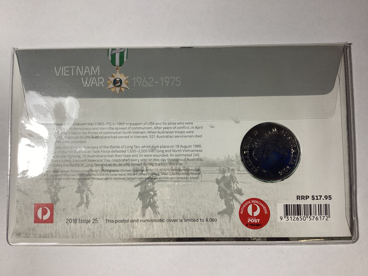 2016 50c PNC. Australia at War. Vietnam War. ANDA Sydney.