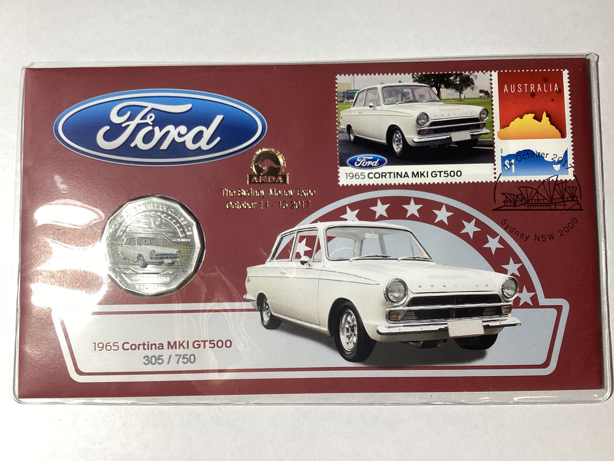 2017 50c PNC. Ford. 1965 Cortina MKI GT500. ANDA Sydney. 750 made