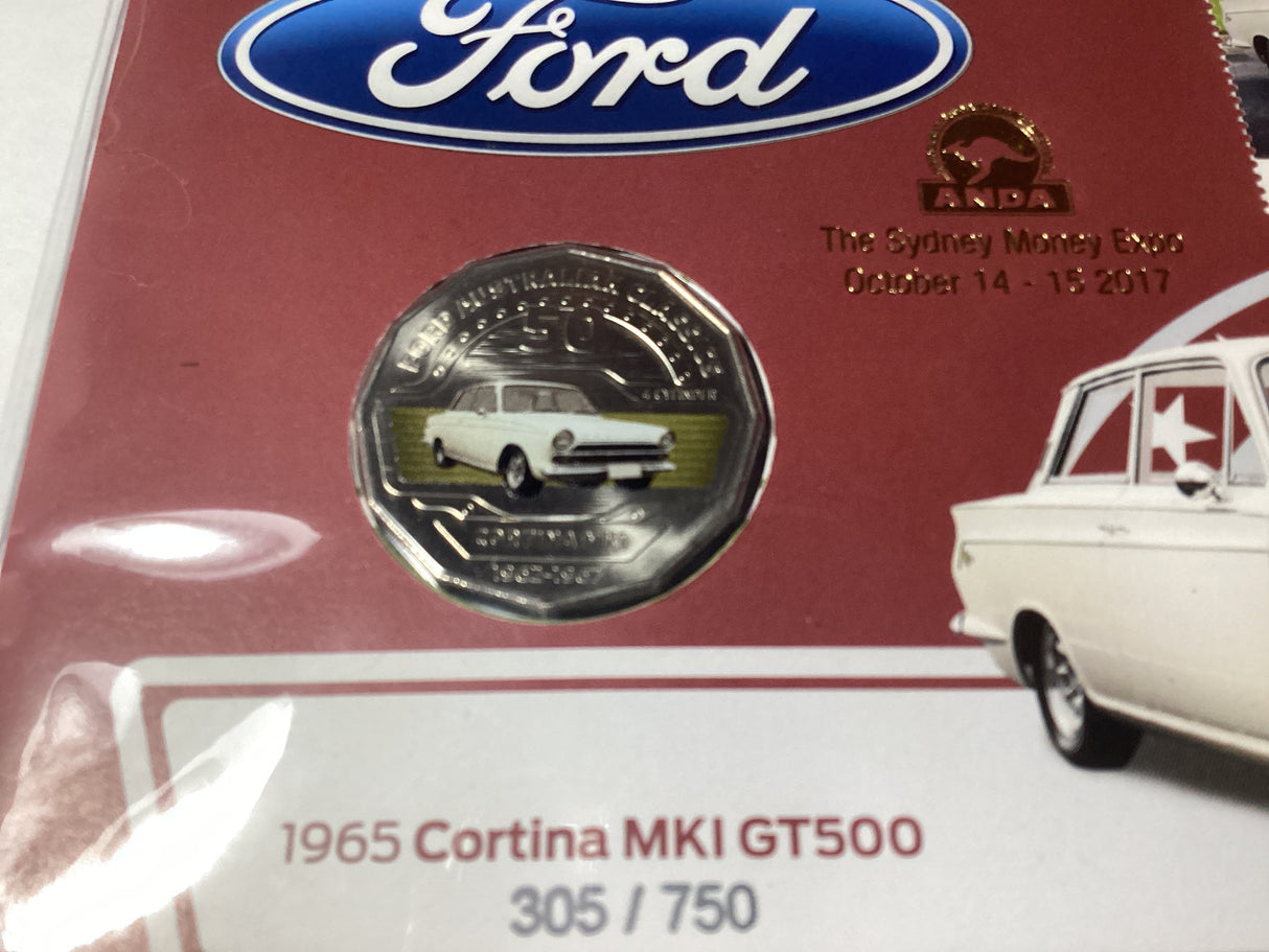 2017 50c PNC. Ford. 1965 Cortina MKI GT500. ANDA Sydney. 750 made