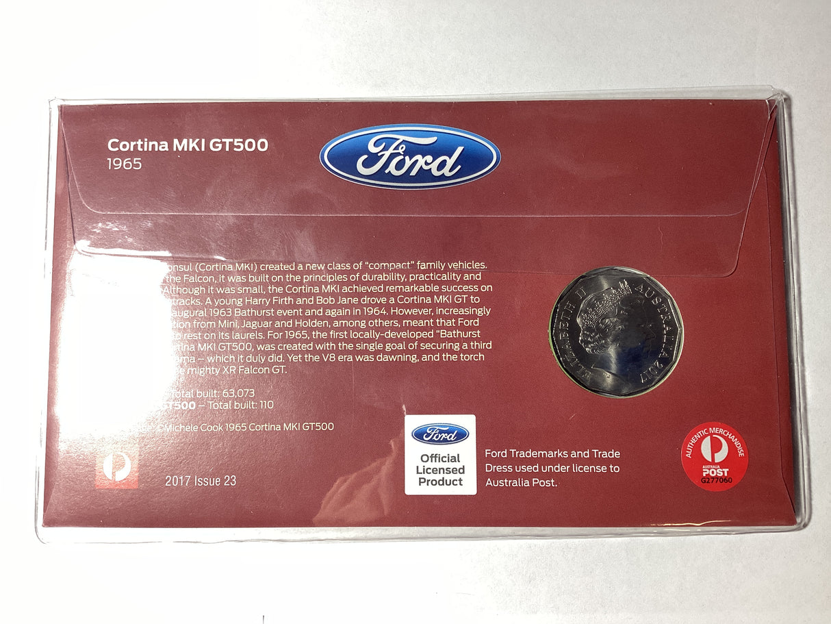 2017 50c PNC. Ford. 1965 Cortina MKI GT500. ANDA Sydney. 750 made