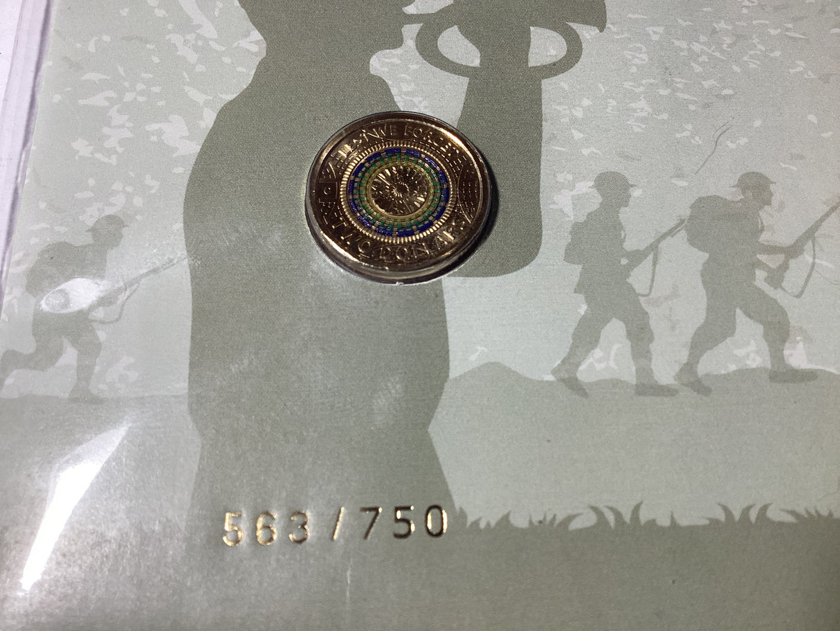 2017 $2 PNC. 'C' mintmark. Lest We Forget. Mosiac. ANDA Brisbane.