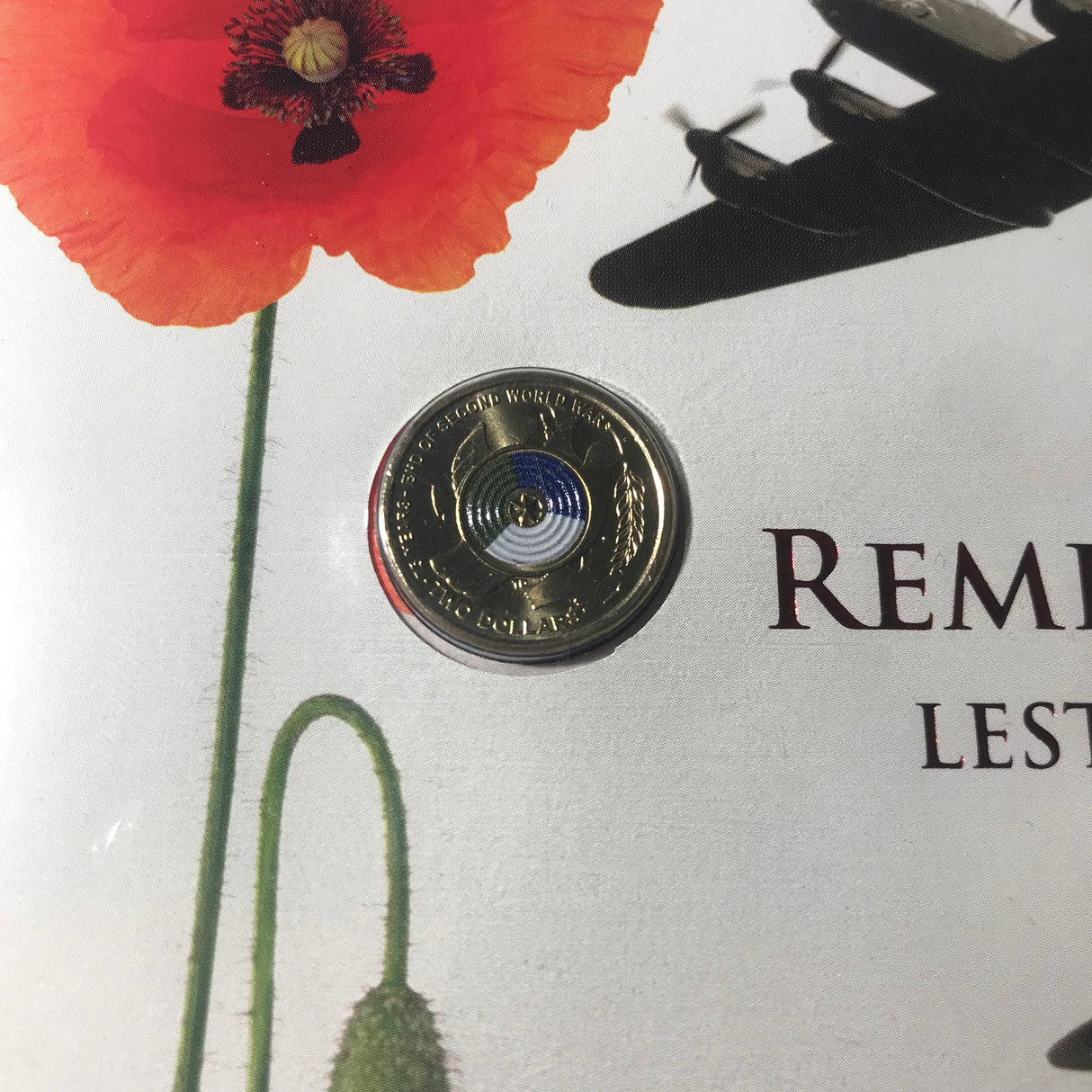 2020 PNC $2 Remembrance Lest We Forget. World War Two. Impressions 1111 made