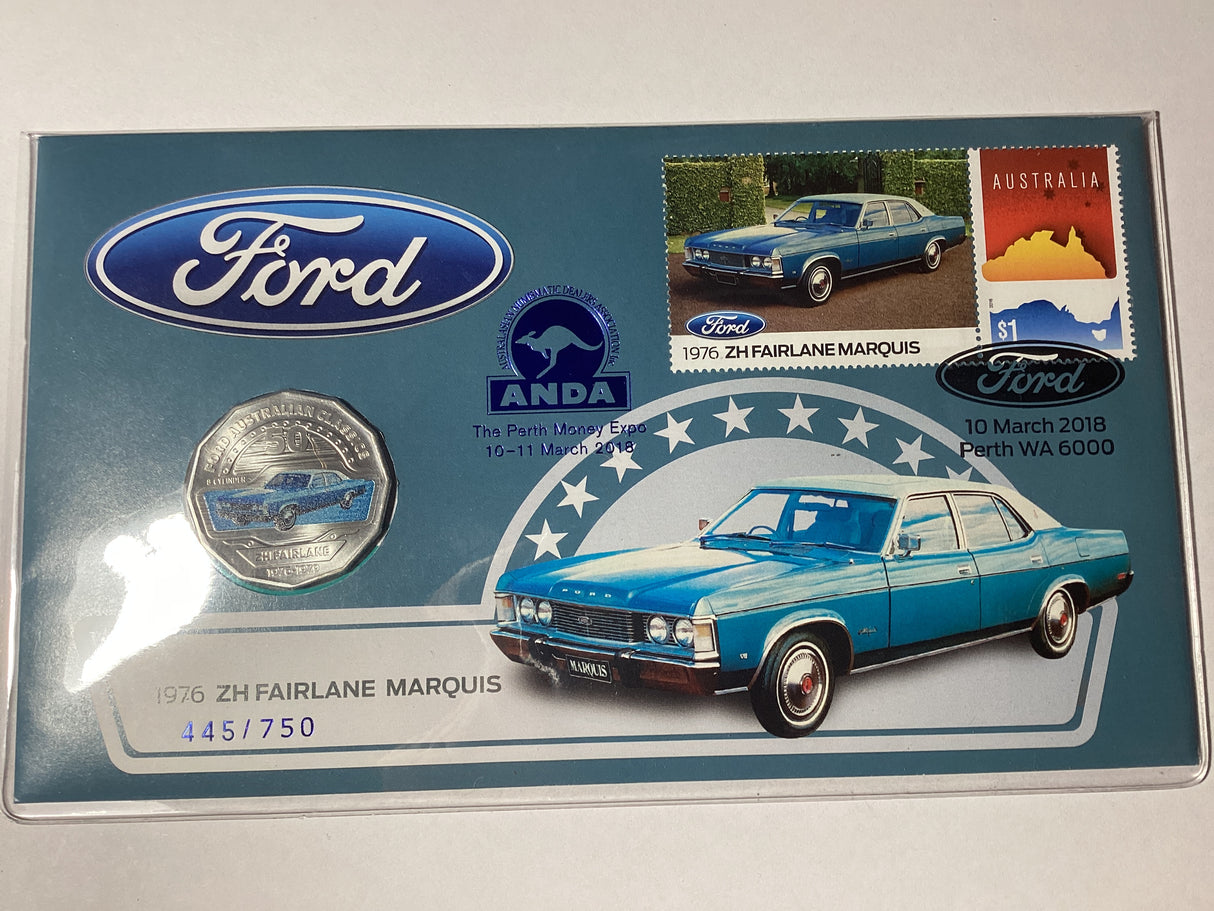 2018 50c PNC. Ford. 1976 ZH Fairlane Marquis. ANDA Perth. 750 made