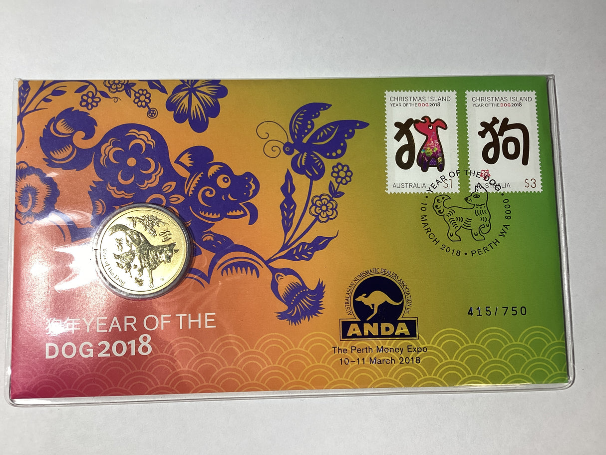 2018 $1 PNC. Year of the Dog. ANDA Perth. 750 made.