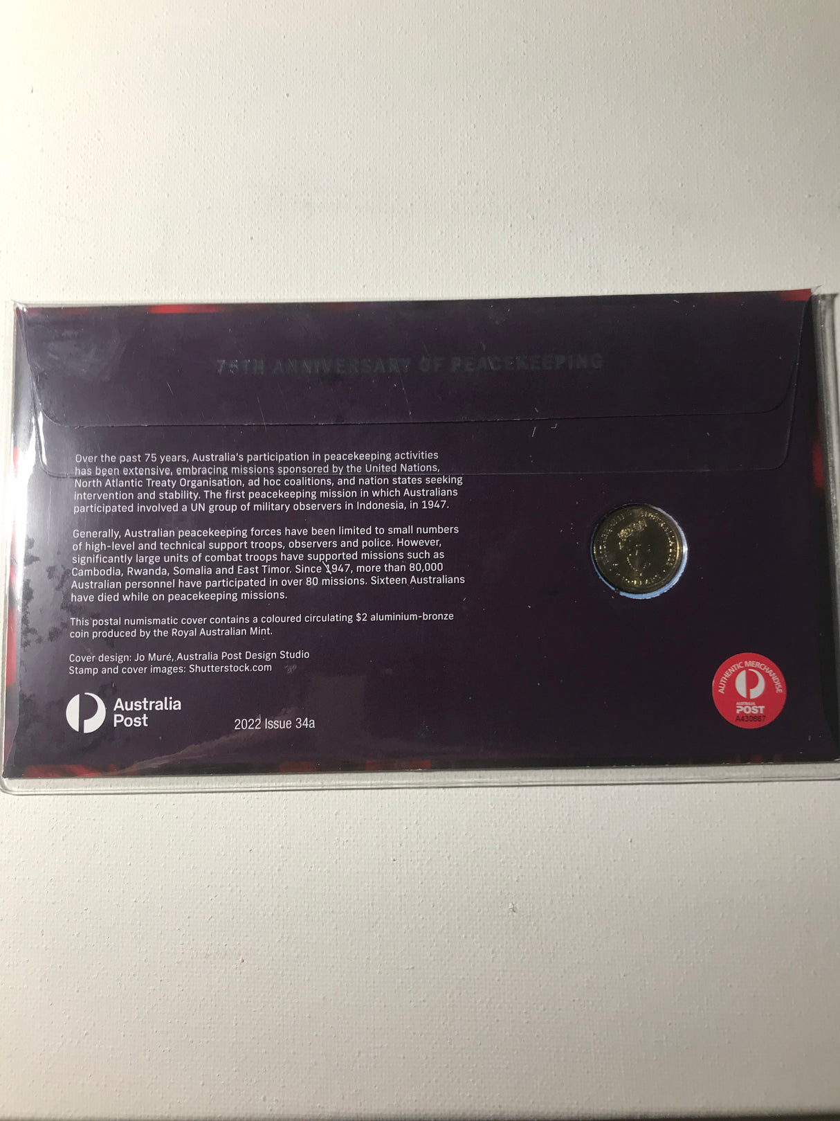 2022 PNC $2 Remembrance 75th Anniversary of Peacekeeping. Impressions 1111 made