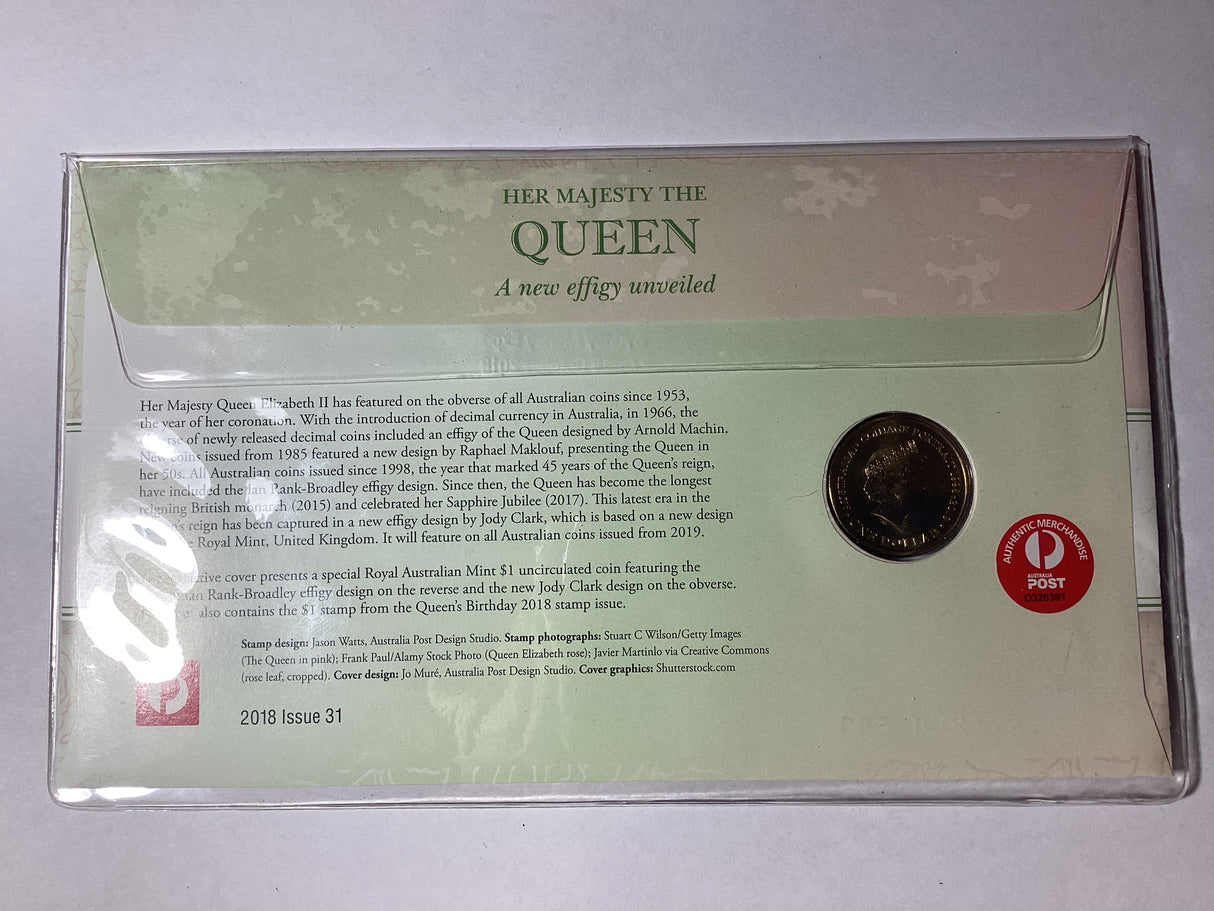 2018 $1 PNC. Her Majesty the Queen. A New Effigy Unveiled. ANDA Sydney