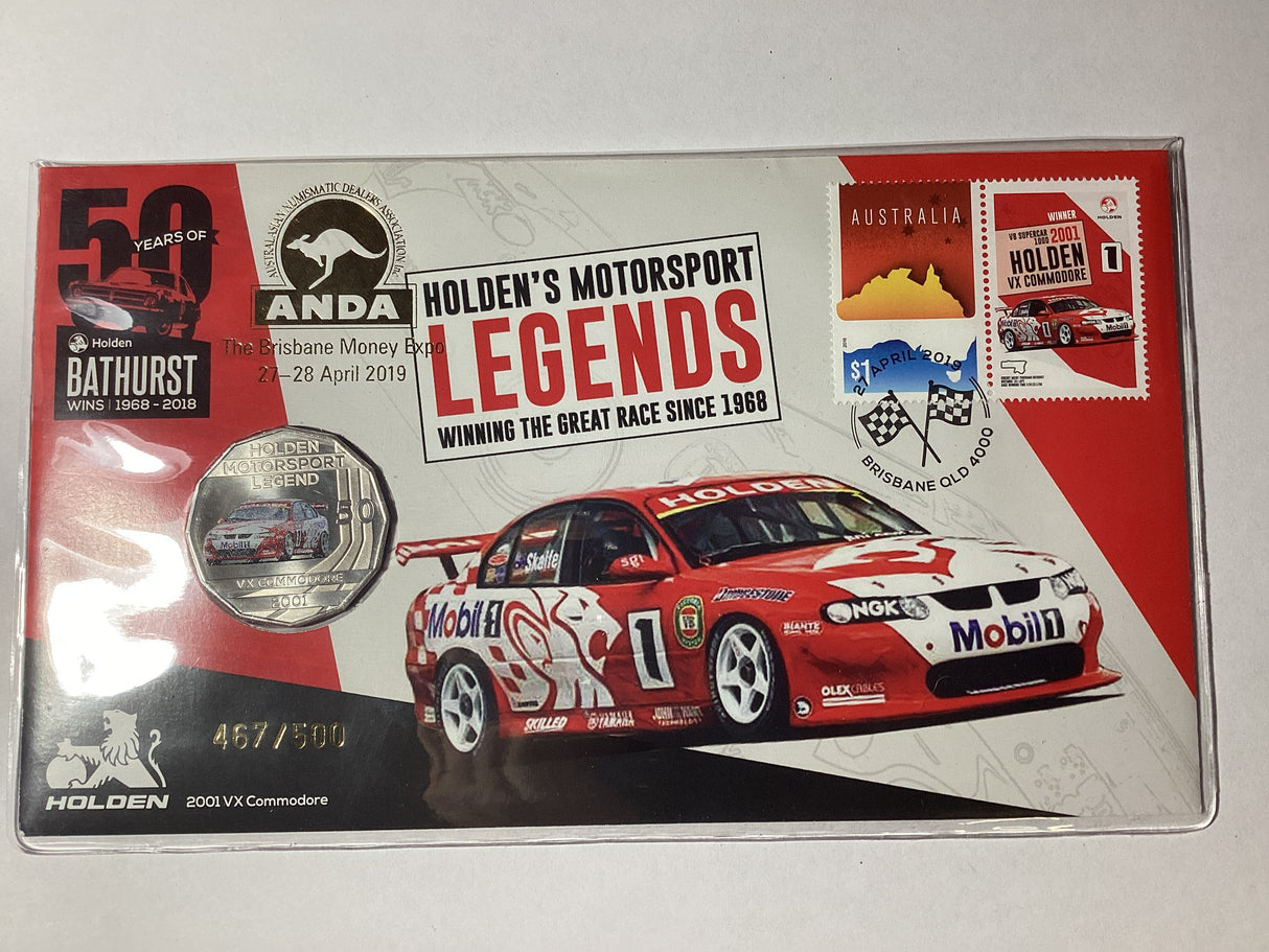 2019 50c PNC. 50 Years of Bathurst. 2001 VX Commodore. ANDA Brisbane. 500 made