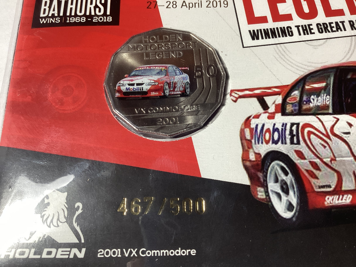 2019 50c PNC. 50 Years of Bathurst. 2001 VX Commodore. ANDA Brisbane. 500 made