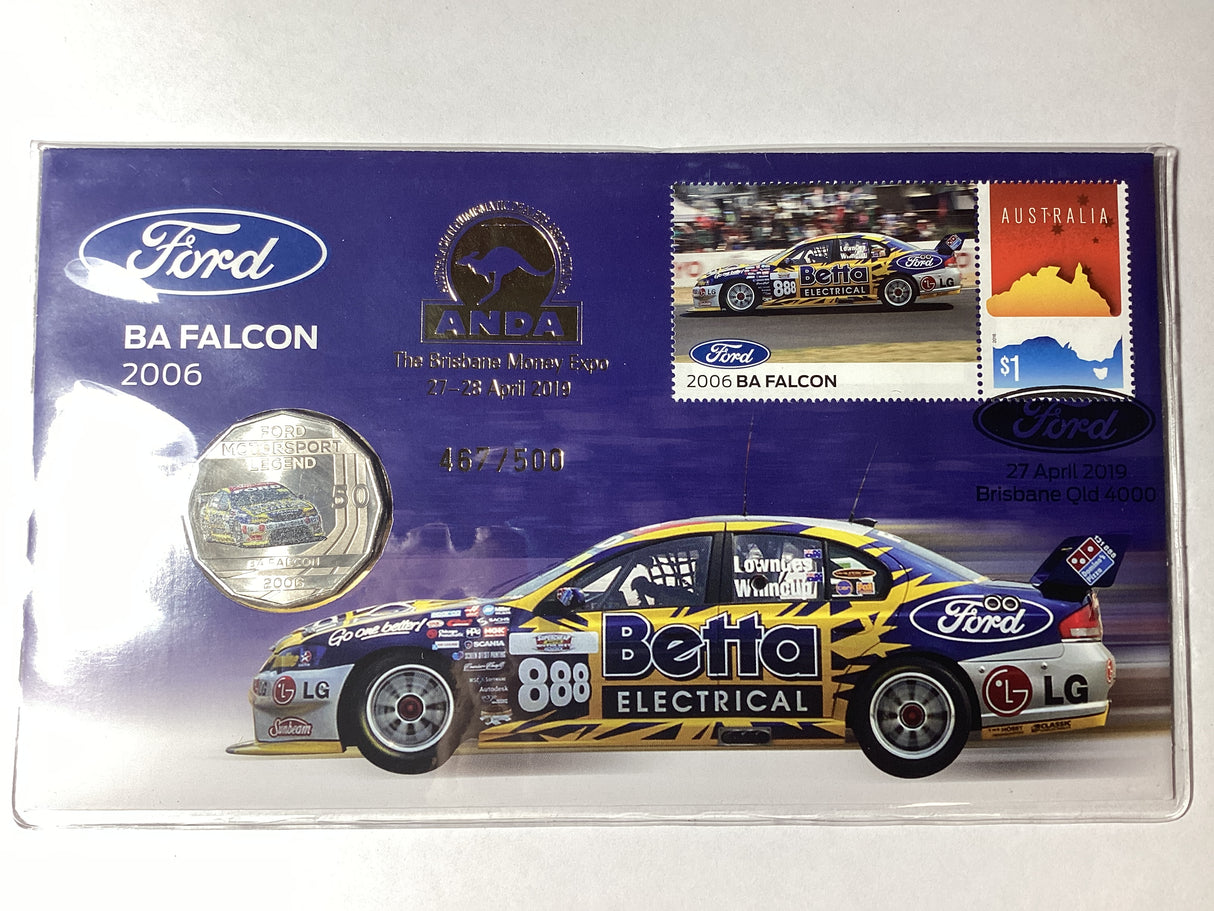 2019 50c PNC. Ford. BA Falcon 2006. ANDA Brisbane. 500 made