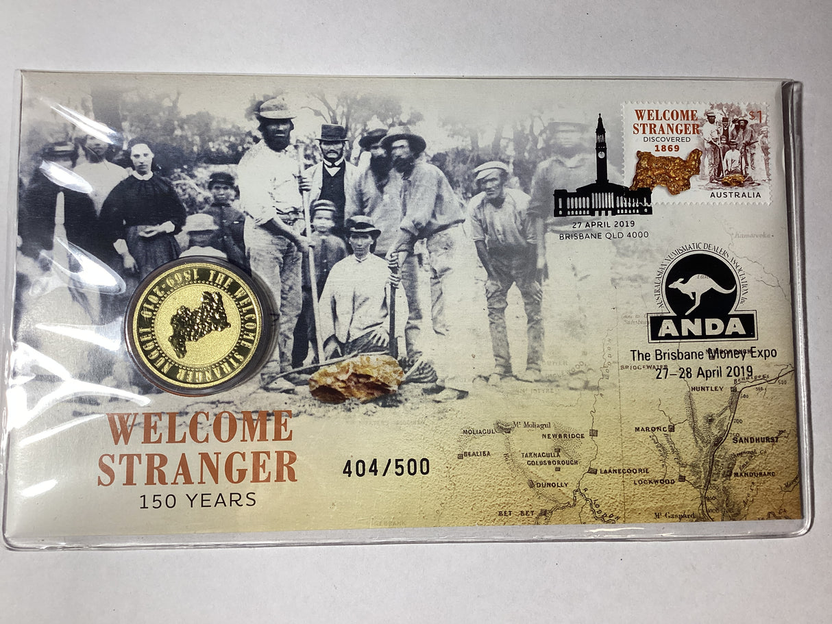 2019 $1 PNC. Welcome Stranger 150 Years. ANDA Brisbane.