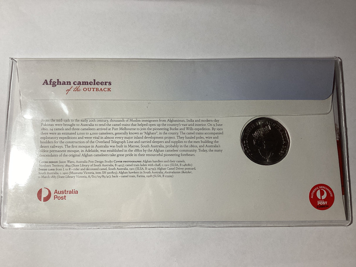 2020 50c PNC. Afghan Cameleers of the Outback. ANDA Melbourne.