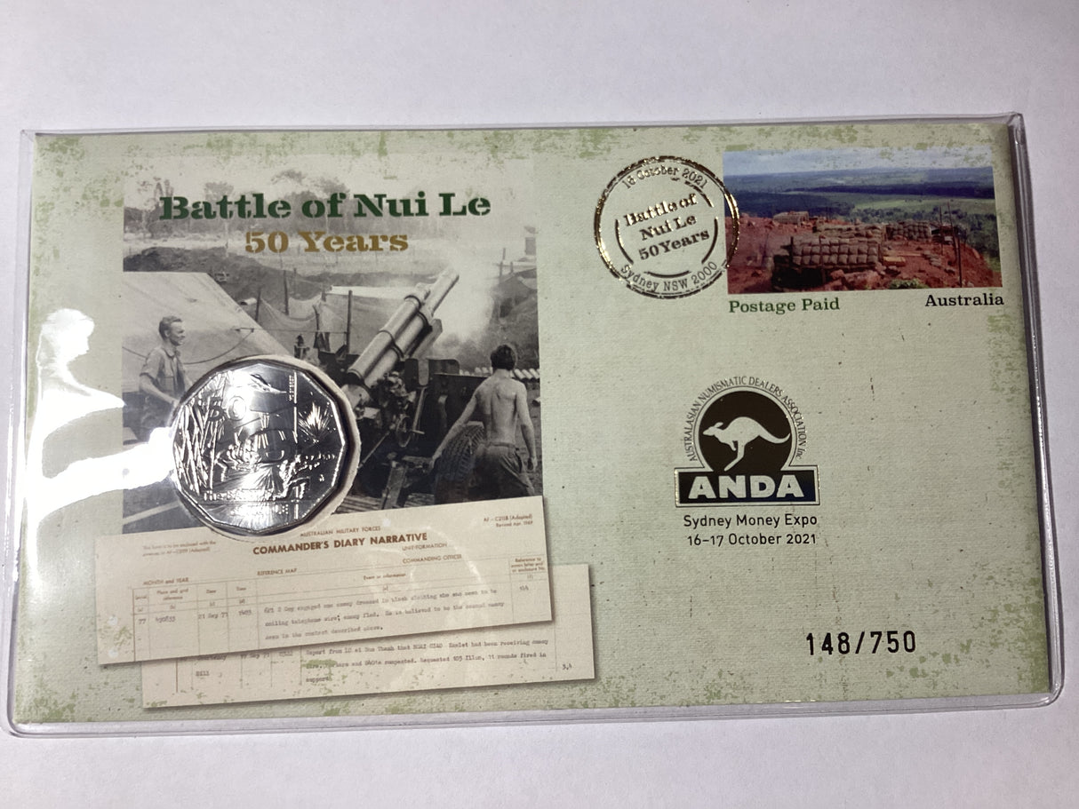 2021 50c PNC. Battle of Nui Le. 50 Years. ANDA Sydney.