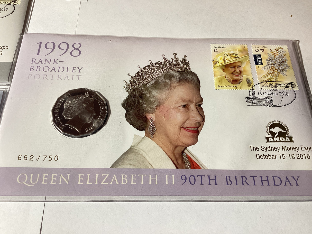 2016 PNC Trio. 1966 Machin, 1985 Maklouf, 1998 Rank-Broadley Portraits. ANDA Sydney.