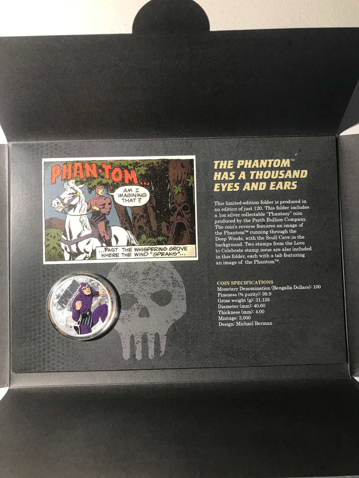 2016 The Phantom Prestige Stamp and Phantasy Coin Set Limited Edition 120 Folder