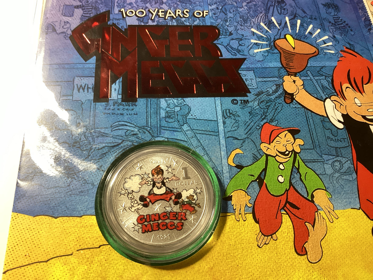 2021 $1 Silver Coin PNC. Ginger Meggs 100 Years. Impressions Release. 120 made.
