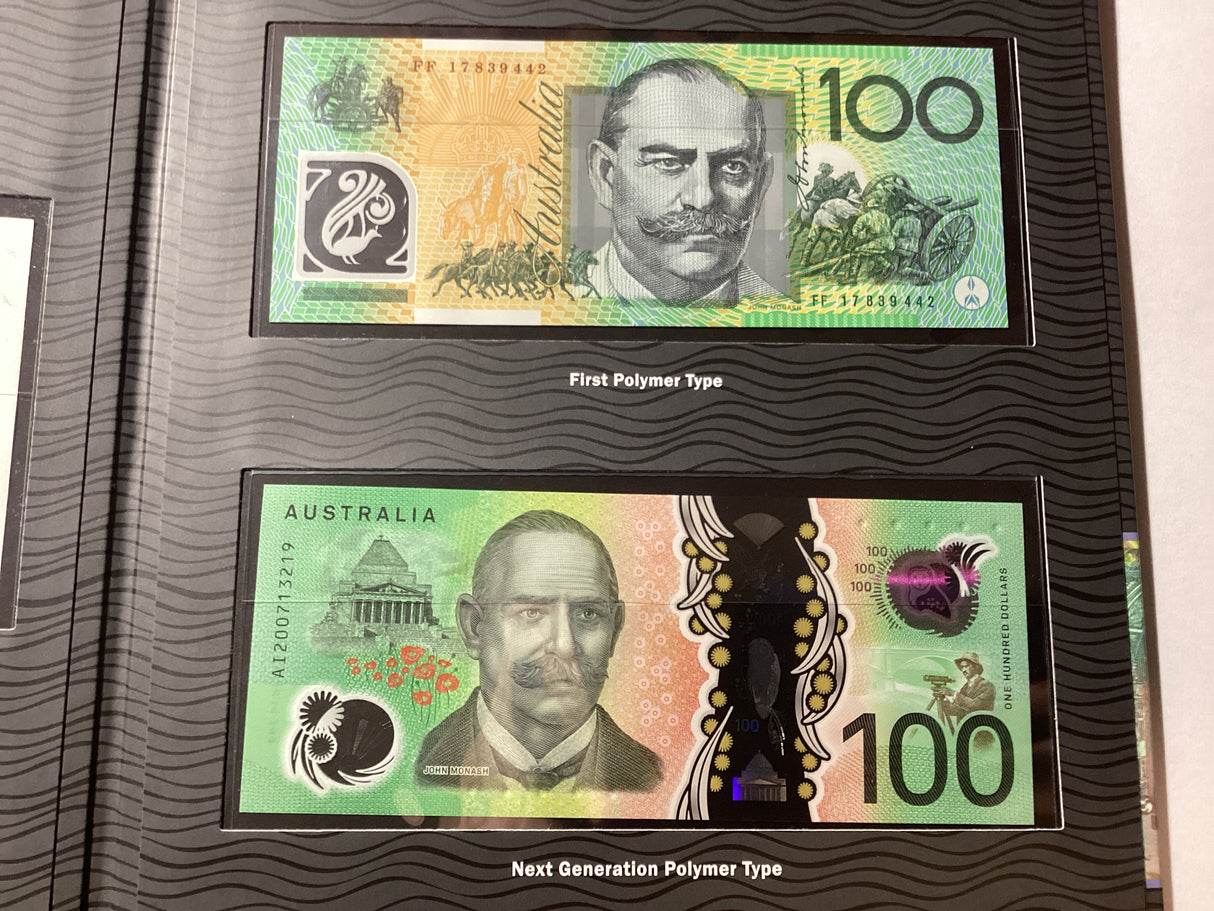 Australian Banknotes $100 Type Set.