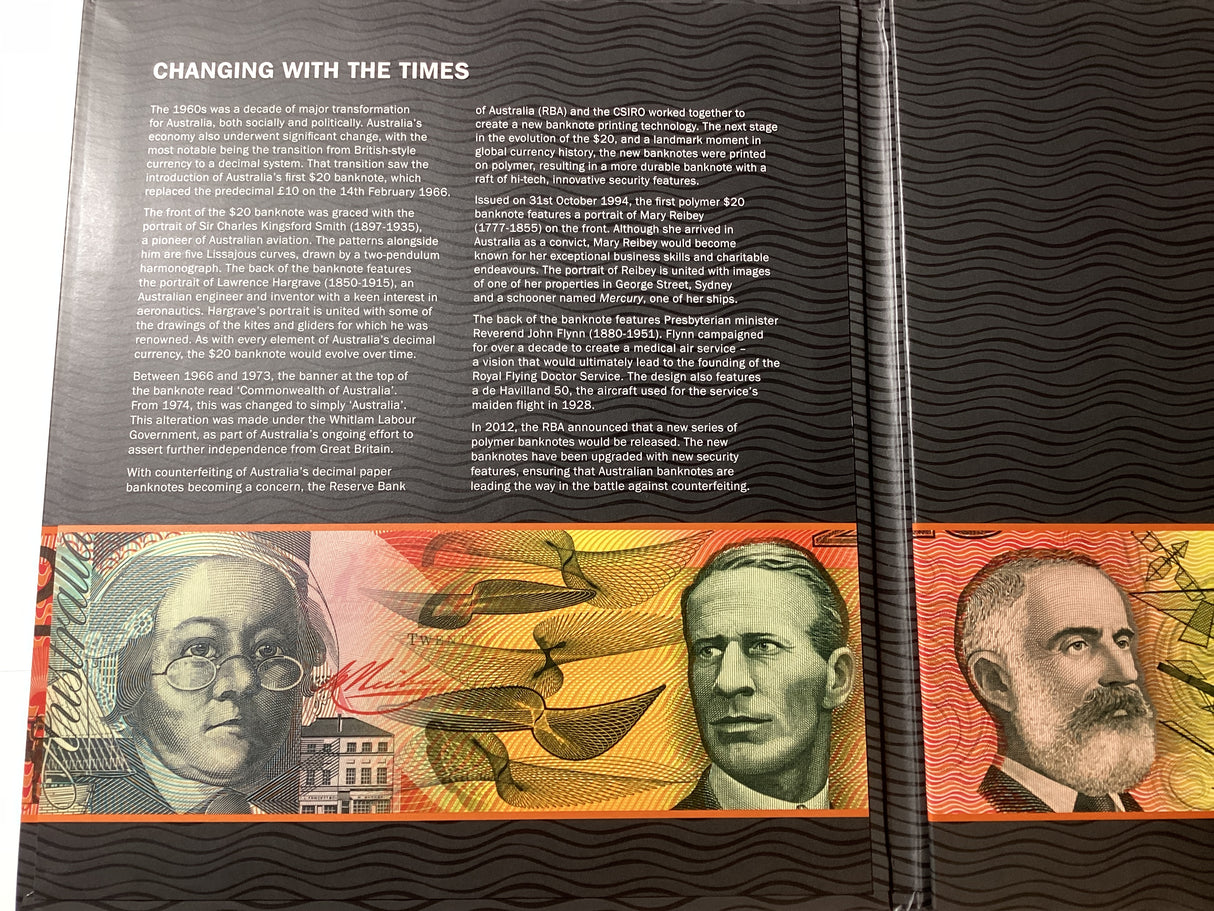 Australian $20 Banknote Type Set.