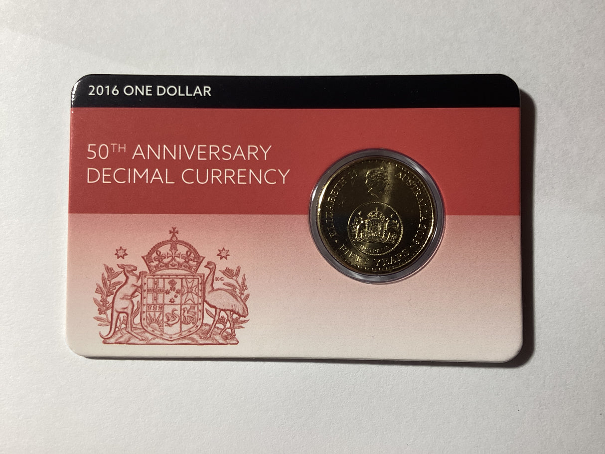 2016 $1 Changeover Carded Uncirculated Coin Downies.