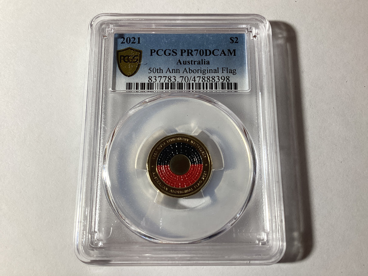2021 $2 50th Anniversary of Aboriginal Flag. PCGS PR70DCAM.