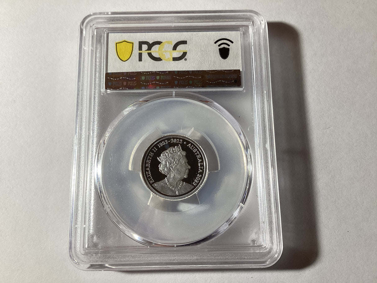 2023 $2 C Mintmark Silver Coin. Vietnam War Colourised. PR70DCAM.