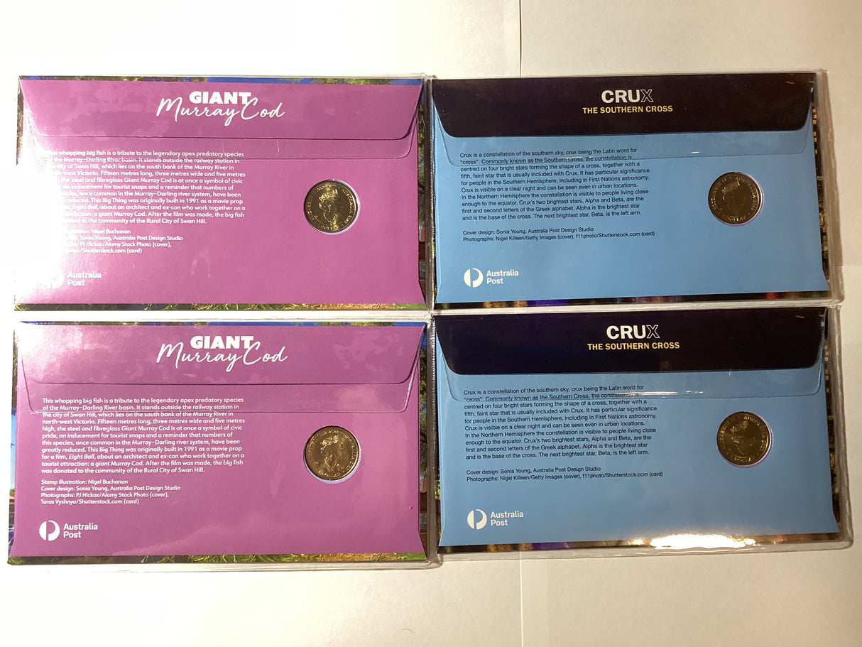 2024 ANDA Melbourne. Giant Murray Cod/Coloured Crux Complete Set. 4 PNCs. Both Days.