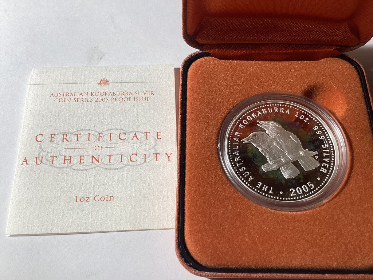 2005 $1 Australian Kookaburra. Silver Proof Coin.