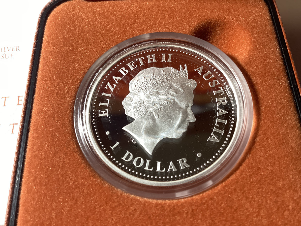 2005 $1 Australian Kookaburra. Silver Proof Coin.