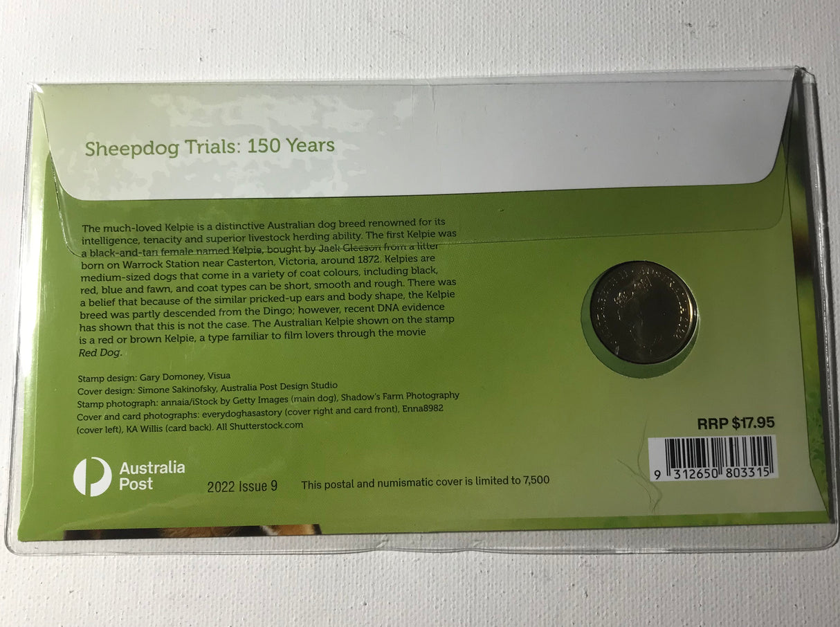 2022 $1 PNC 150 Years Of Sheepdog Trials. Kelpie
