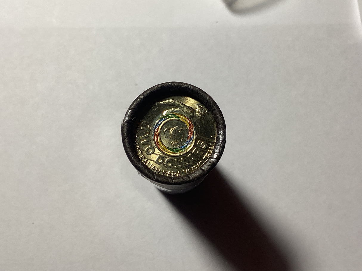 2016 $2 25 Coin Cotton and Co Certified Uncirculated Roll. Paralympics.